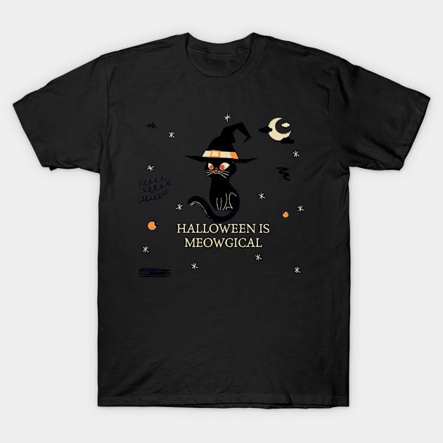 Halloween is Meowgical T-Shirt by Meme Museum